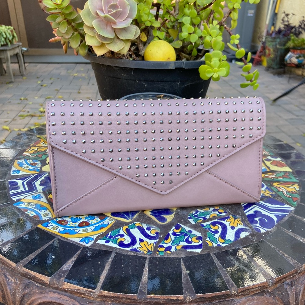 Nordstrom Rack Mauve Studded Clutch